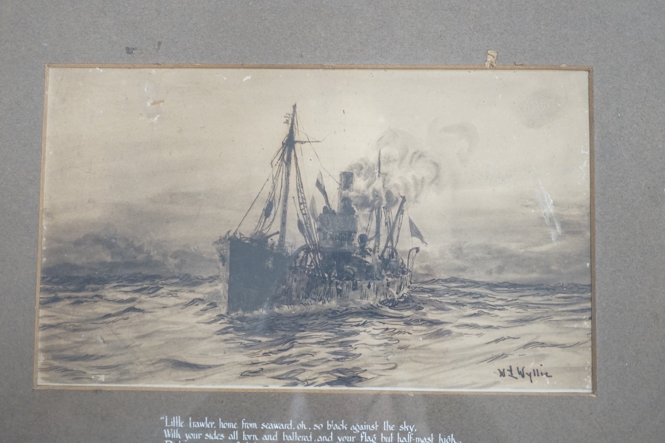 William Lionel Wyllie (1851-1931), etching and aquatint, 'The Little Trawler', signed in ink, 16.5 x 29cm